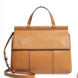 Tory Burch T Block Bag - tan crossbody